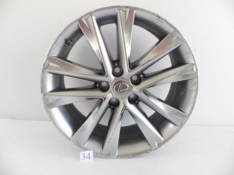 2013 LEXUS IS250 IS350 WHEEL RIM SINGLE R18 SILVER ALLOY OEM 298 #34 A