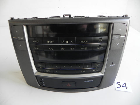 2010 LEXUS IS250 AC TEMPERATURE CONTROL DISPLAY MARK LEVINSON OEM 922 #54 A
