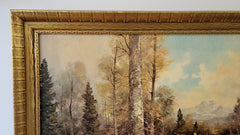 Richard Lorenz Oil Painting "Lakeside Sentinel" 53" x 29" 1950-1969