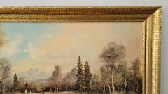 Richard Lorenz Oil Painting "Lakeside Sentinel" 53" x 29" 1950-1969