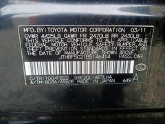2011 LEXUS IS250 PARTING OUT FOR PARTS ONLY Advancebay Inc #414