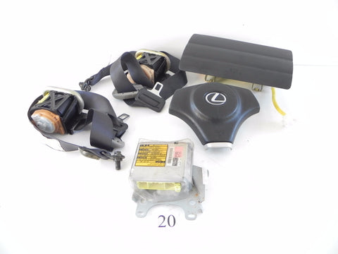 2004 LEXUS IS300 BAG AIR SET STEERING WHEEL DASH FRONT LH RH SEAT BELTS 095 #20 - Advancebay, Inc.